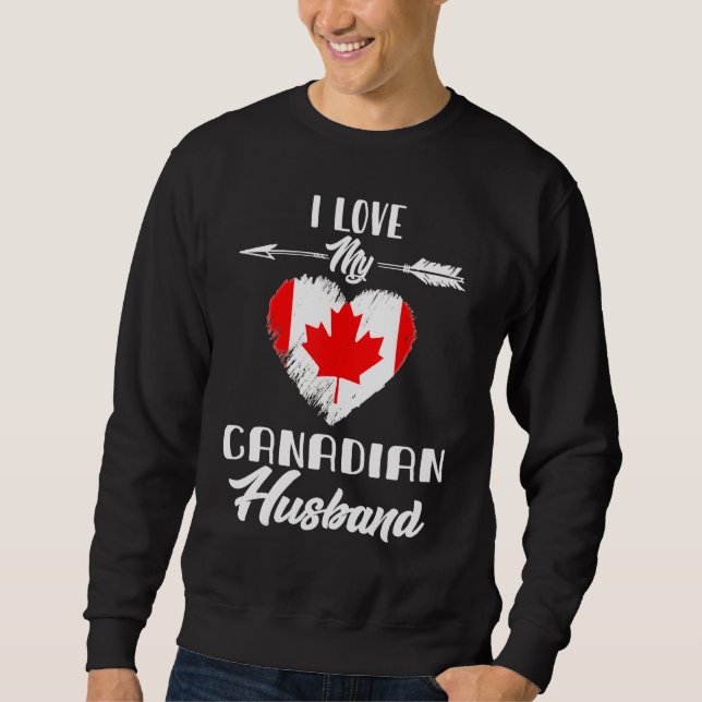 Moletom Eu amo meu marido canadense Canadá (Frente)