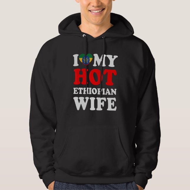Moletom Eu amo meu marido de mulher etíope (Frente)
