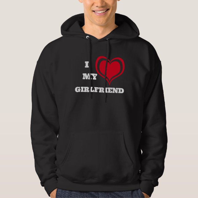 Moletom Eu Amo Meu Namorada Personalizado (Frente)