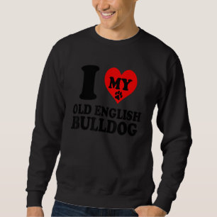 Moletom Eu Amo Meu Pai Inglês De Cachorro-Grande