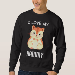 Moletom Eu Amo Meu Rato De Hammy Cute Hamster