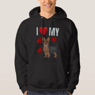 Moletom Eu Amo Meu Yorkshire Terrier Yorkie Dog Puppy Dogs