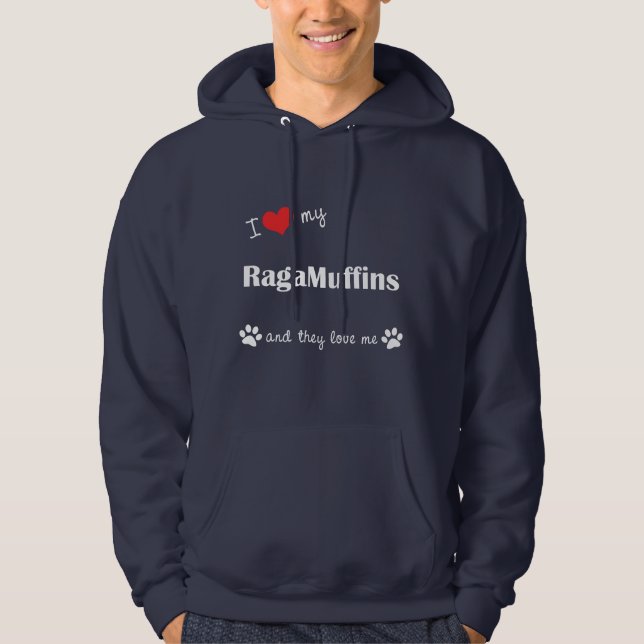 Moletom Eu amo meus RagaMuffins (os gatos múltiplos) (Frente)