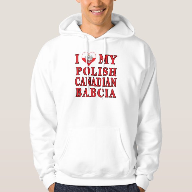 Moletom Eu Amo Minha Babcia Polonesa Canadiana (Frente)