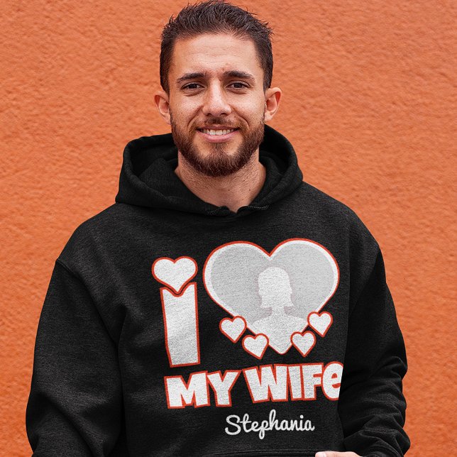 Moletom Eu Amo Minha Esposa Personalizado – Adicionar Nome (Criador carregado)