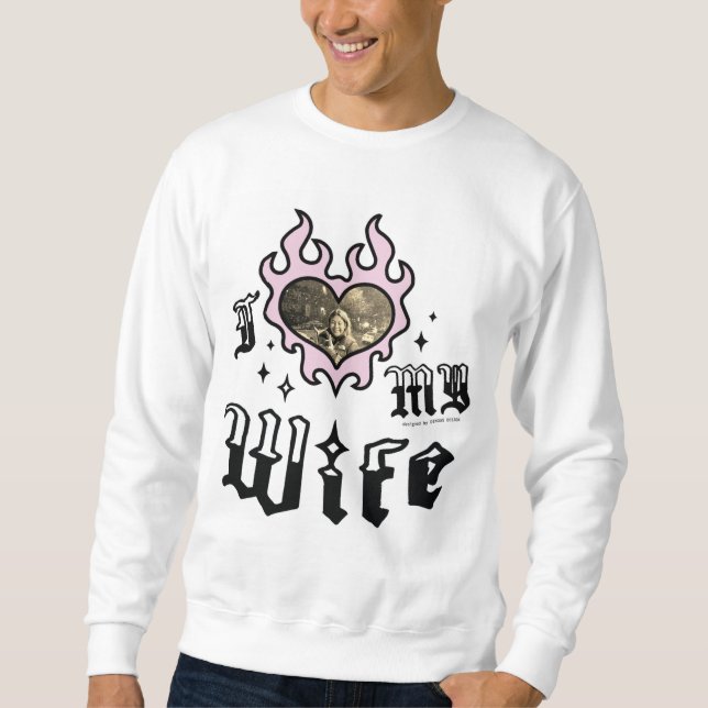 Moletom Eu Amo Minha Esposa - Rosa - DingusDesign  (Frente)
