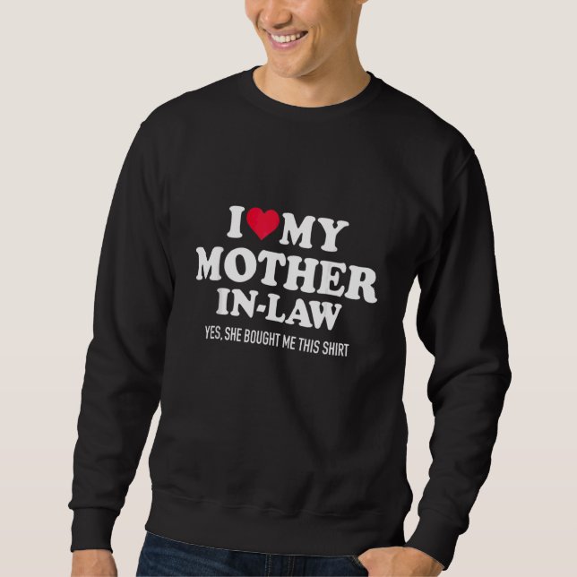 Moletom Eu Amo Minha Mãe De Direito, Grande Coração Para O (Frente)