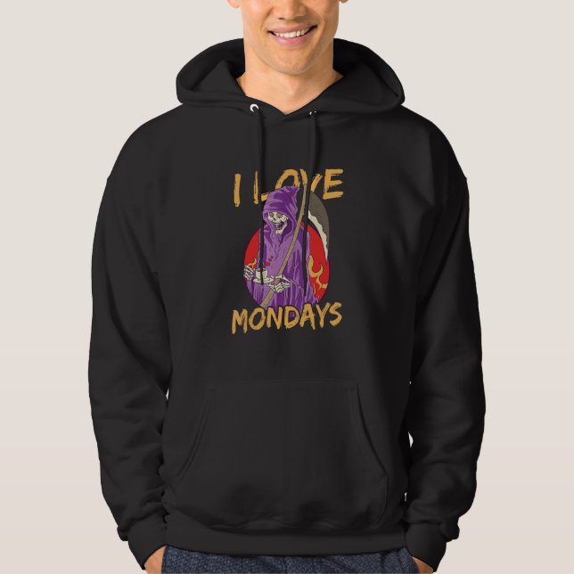 Moletom Eu Amo Montes Fechados, Esqueleto, Ceifador (Frente)