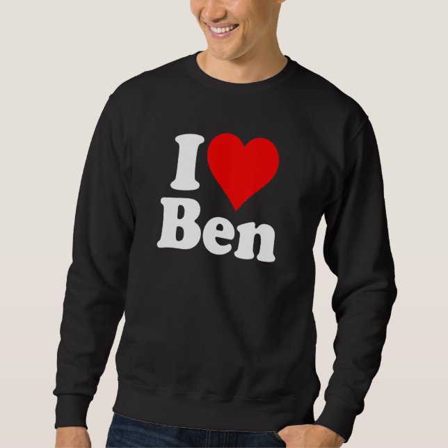 MOLETOM EU AMO O CORAÇÃO BEN BENJAMIN BENNY (Frente)