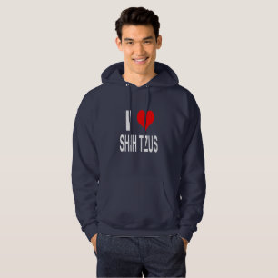 Moletom Eu amo o Hoodie do tzus de Shih, Shihtzu