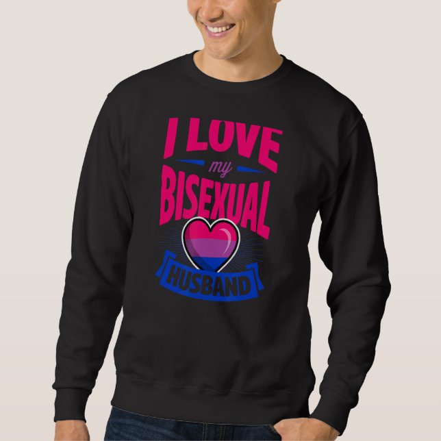 Moletom Eu Amo O Meu Marido Bissexual Cute Bi Pride Annive (Frente)