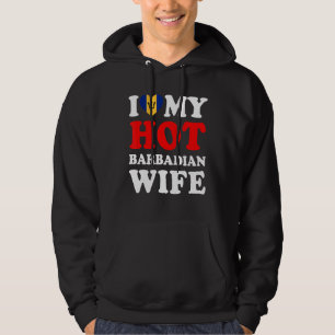 Moletom Eu amo o meu marido de mulher de Barbadiano quente