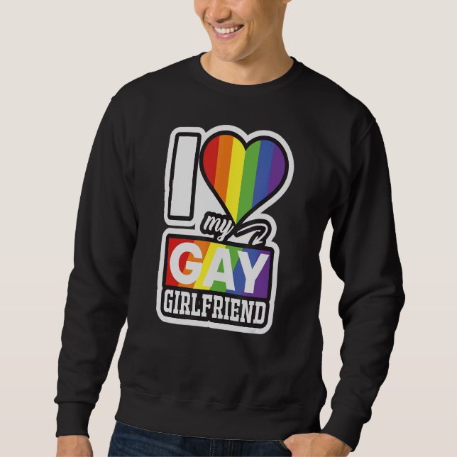 Moletom Eu Amo O Meu Orgulho Gay Namorada (Frente)