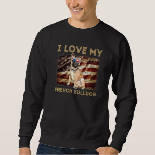 Moletom Eu Amo O Meu Pai Francês Mamão Mãe A Bandeira Amer