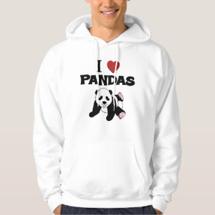 Moletom Eu amo Panda Bears Hoodie