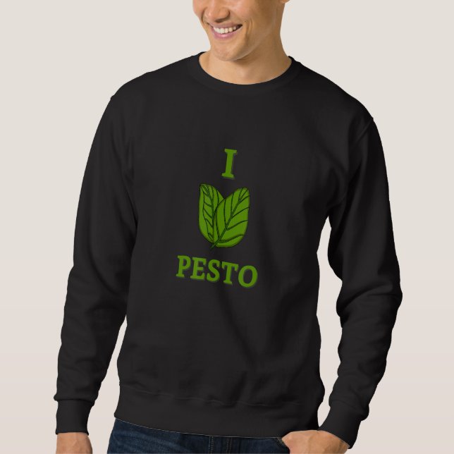 Moletom Eu Amo Pesto Cute Foodie (Frente)