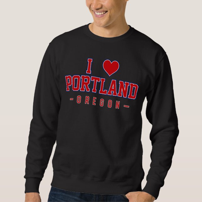 Moletom Eu Amo Portland Oregon (Frente)