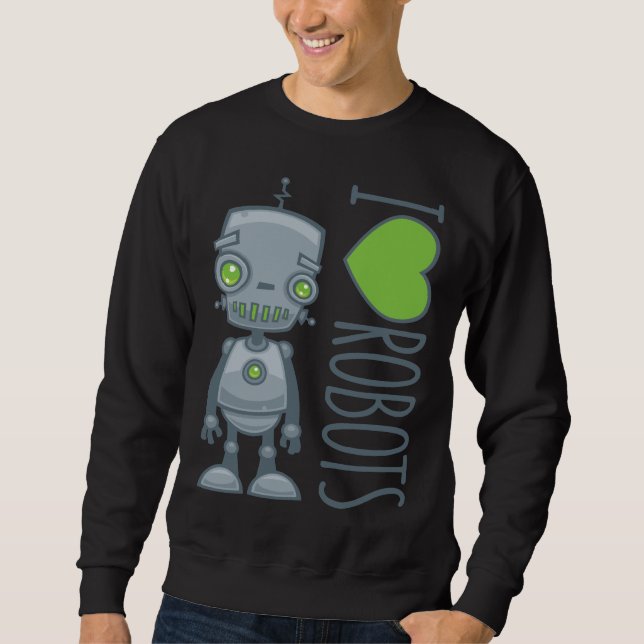 Moletom Eu amo robôs (Frente)