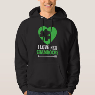 Moletom Eu Amo Seus Trevos Dia de São Patrício Roupas Comb