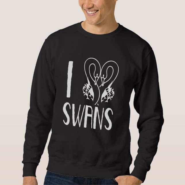 Moletom Eu Amo Swans Waterbird Animal Swan (Frente)