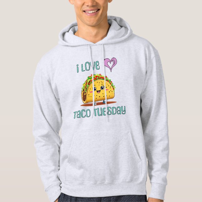 Moletom Eu Amo Terça-Feira de Taco (Frente)