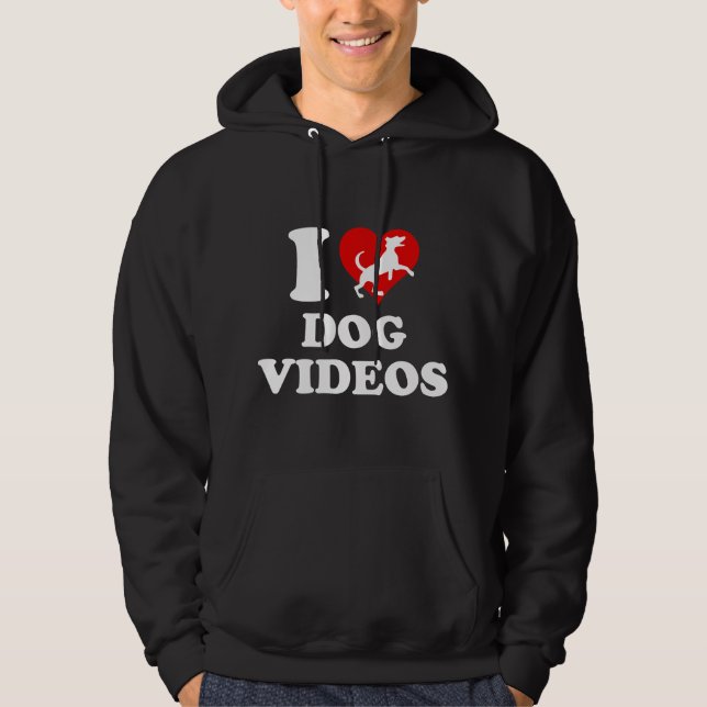 Moletom Eu Amo Vídeos de Cachorro (Frente)