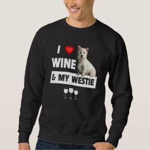 Moletom Eu Amo Vinho E Minha Mãe Westie Pai Cachorro West