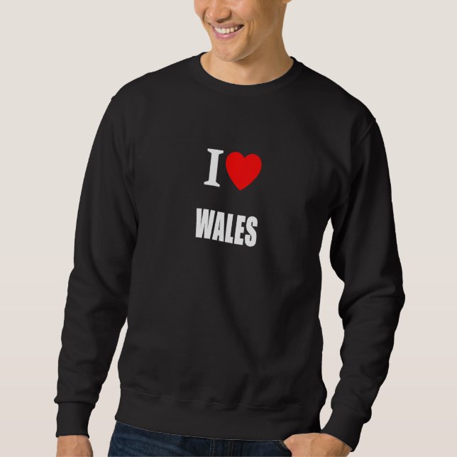 Moletom Eu Amo Wales Cymru Welsh Futebol Rugby Sup (Frente)