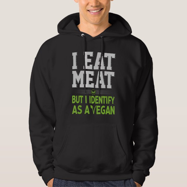 Moletom Eu Comi Carne Mas Eu Identifico Como Um Vegan (Frente)