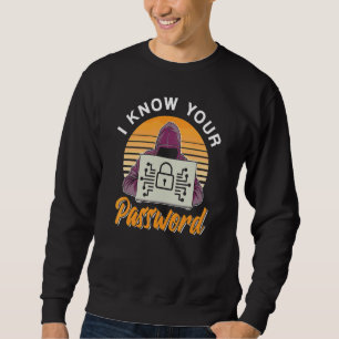Moletom Eu Conheço Sua Senha Hacker Cybersecurity Cyber Se