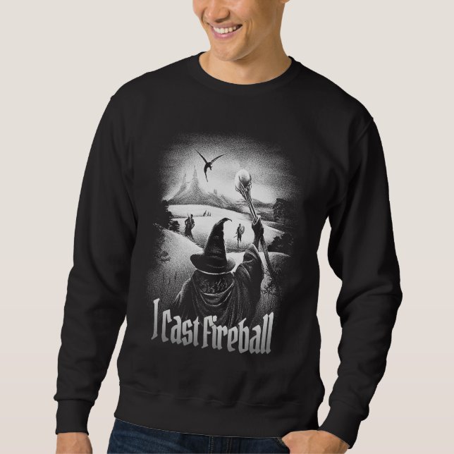 Moletom Eu conjuro Mesa de RPG de Classe de Feiticeiro Fan (Frente)