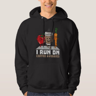 Moletom Eu corro no café e veggies Vegan Runner Vegetaria