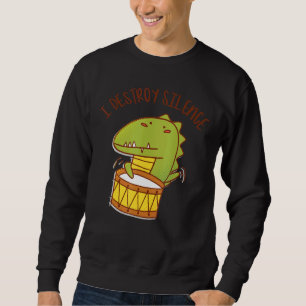 Moletom Eu Destruo Silence Rockstar Alligator Tocando Tamb