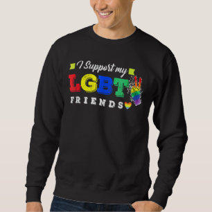 Moletom Eu Dou Suporte A Meus Amigos Lgbt Gay Lésbica Tran