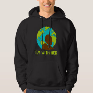 Moletom Eu estou com o planeta Terra afro-ambientado do di