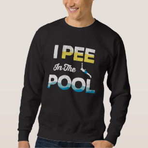 Moletom Eu faço xixi na Piscina Frase de Piscina Piada