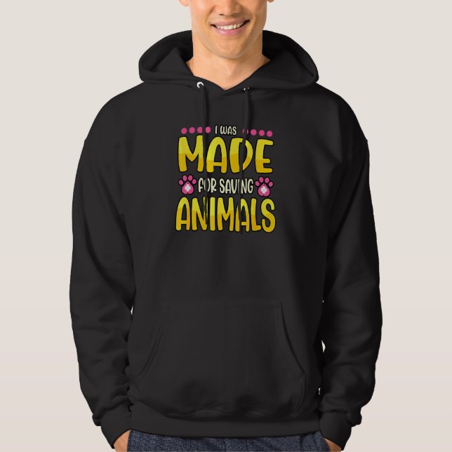 Moletom Eu Fui Feito Para Salvar Animais, Médico De Zoo, V (Frente)