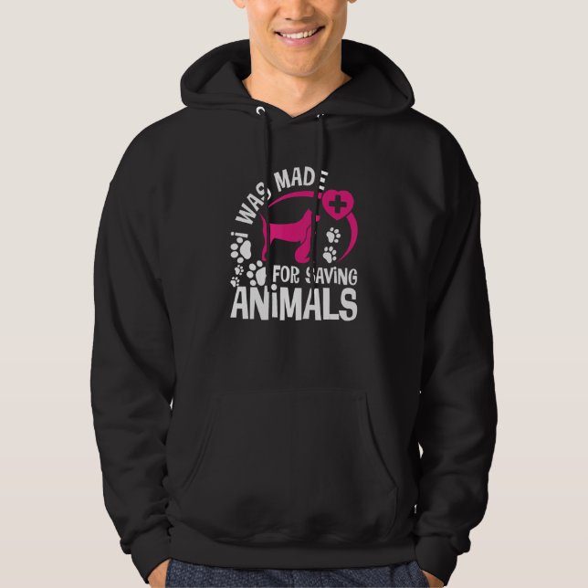 Moletom Eu Fui Feito Para Salvar Animais Resgate Veterinár (Frente)