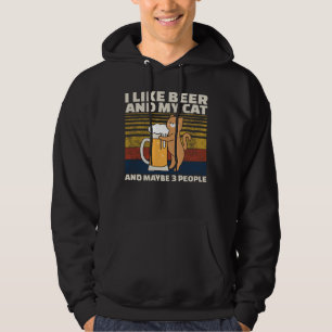 Moletom Eu Gosto De Cerveja E Meu Gato E Talvez 3 Pessoas