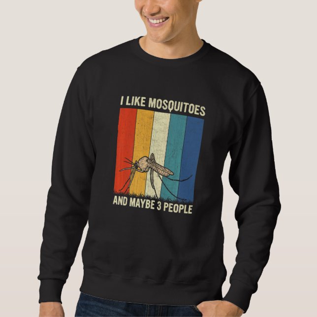 Moletom Eu Gosto de Mosquitos E Talvez 3 Pessoas Retro Mos (Frente)