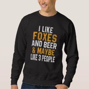 Moletom Eu Gosto de Raposas e Cerveja Animal Homens Mulhe