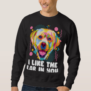 Moletom Eu gosto do laboratório em seu humor labrador