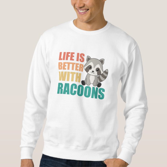 Moletom Eu Gosto Muito De Racoons Cute Raccoon (Frente)
