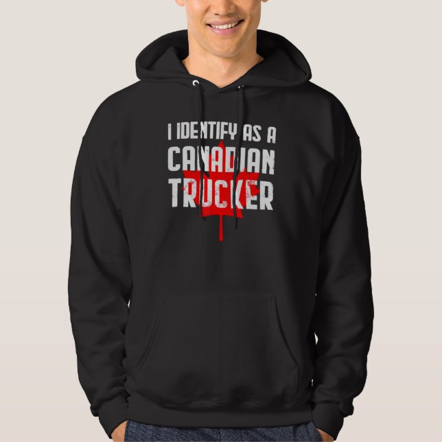 Moletom Eu Identifico Como Um Caminhoneiro Canadense Suppo (Frente)