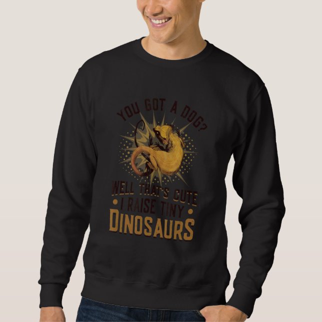 Moletom Eu Levanto Pequenos Dinossauros Com Dragão 1 (Frente)