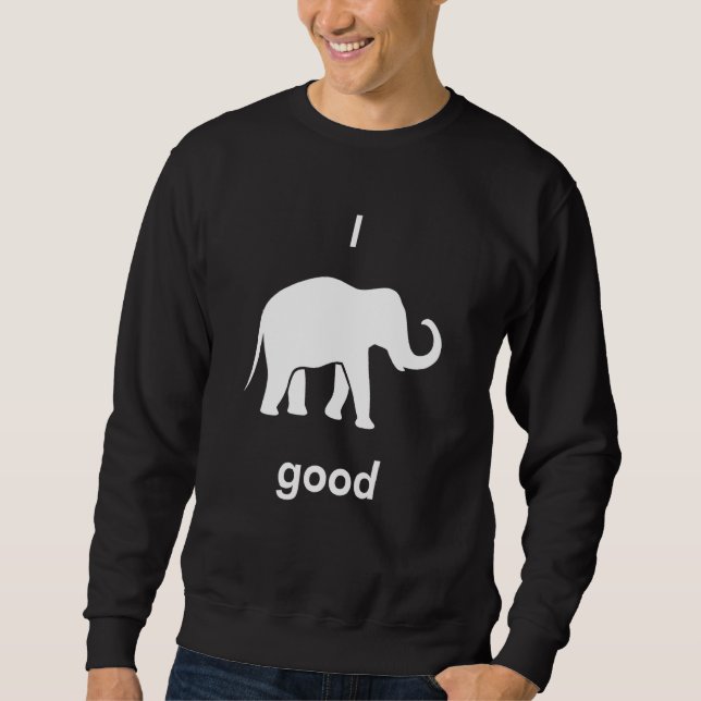 Moletom Eu Me Sinto Bem,  Elefante Letras Árabes Árabe (Frente)