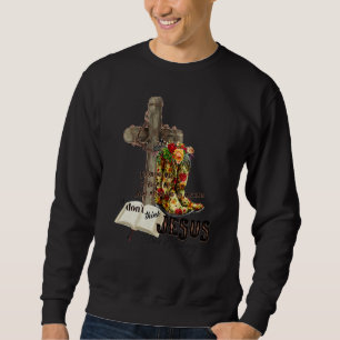 Moletom Eu não acho que Jesus faz assim cruzes botas B