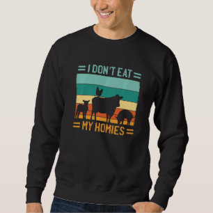 Moletom Eu não como meu vegetariano vegetariano vegan Prem