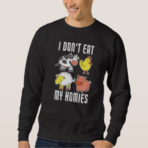Moletom Eu não como minhas casas Vegan Vegetarian Animal L