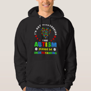 Moletom Eu não estou me comportando mal Eu tenho utismo, p